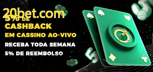 Promoções do cassino ao Vivo 20bet.com