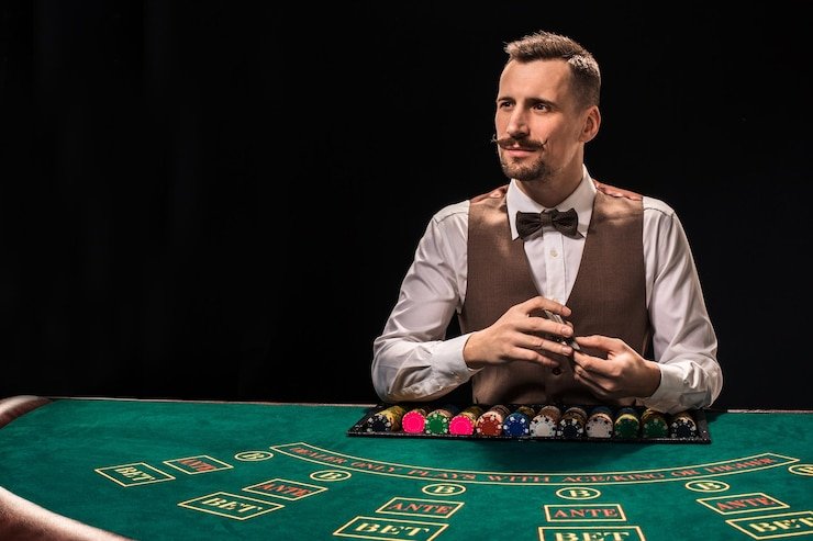 Meja Live Baccarat 20bet dengan dealer profesional dan multiple camera angles dari studio broadcasting